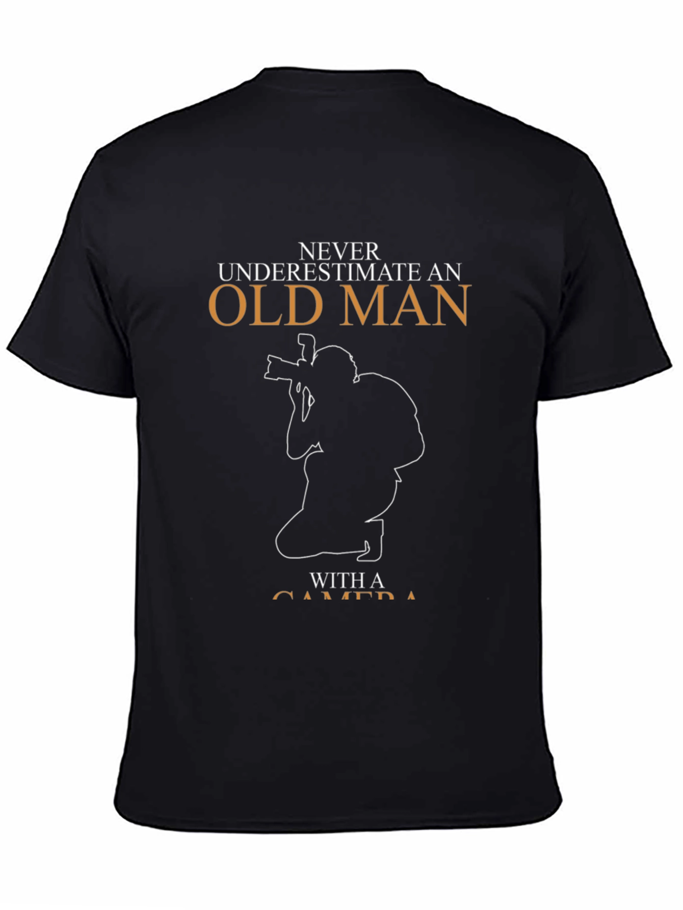 Never Underestimate Old Man with Camera T-Shirt