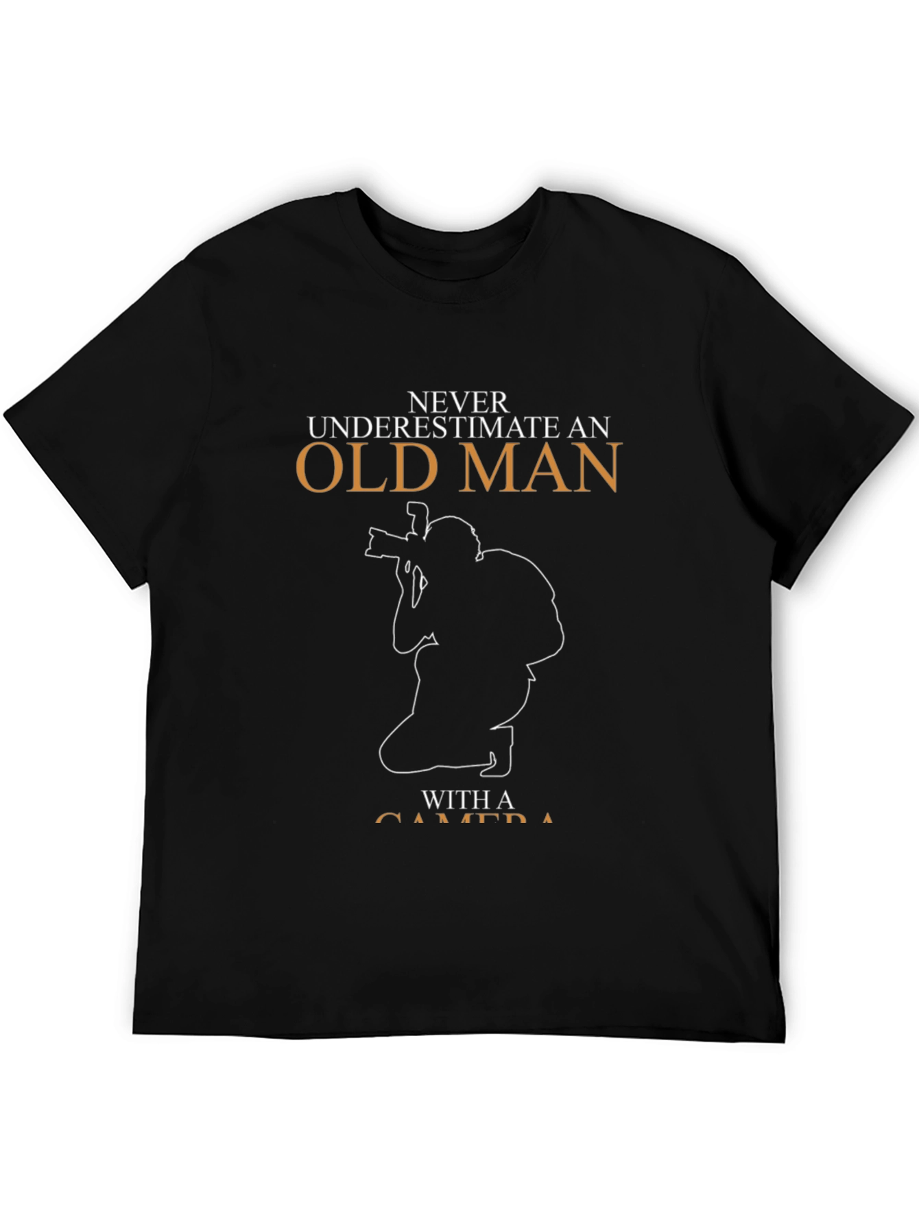 Never Underestimate Old Man with Camera T-Shirt