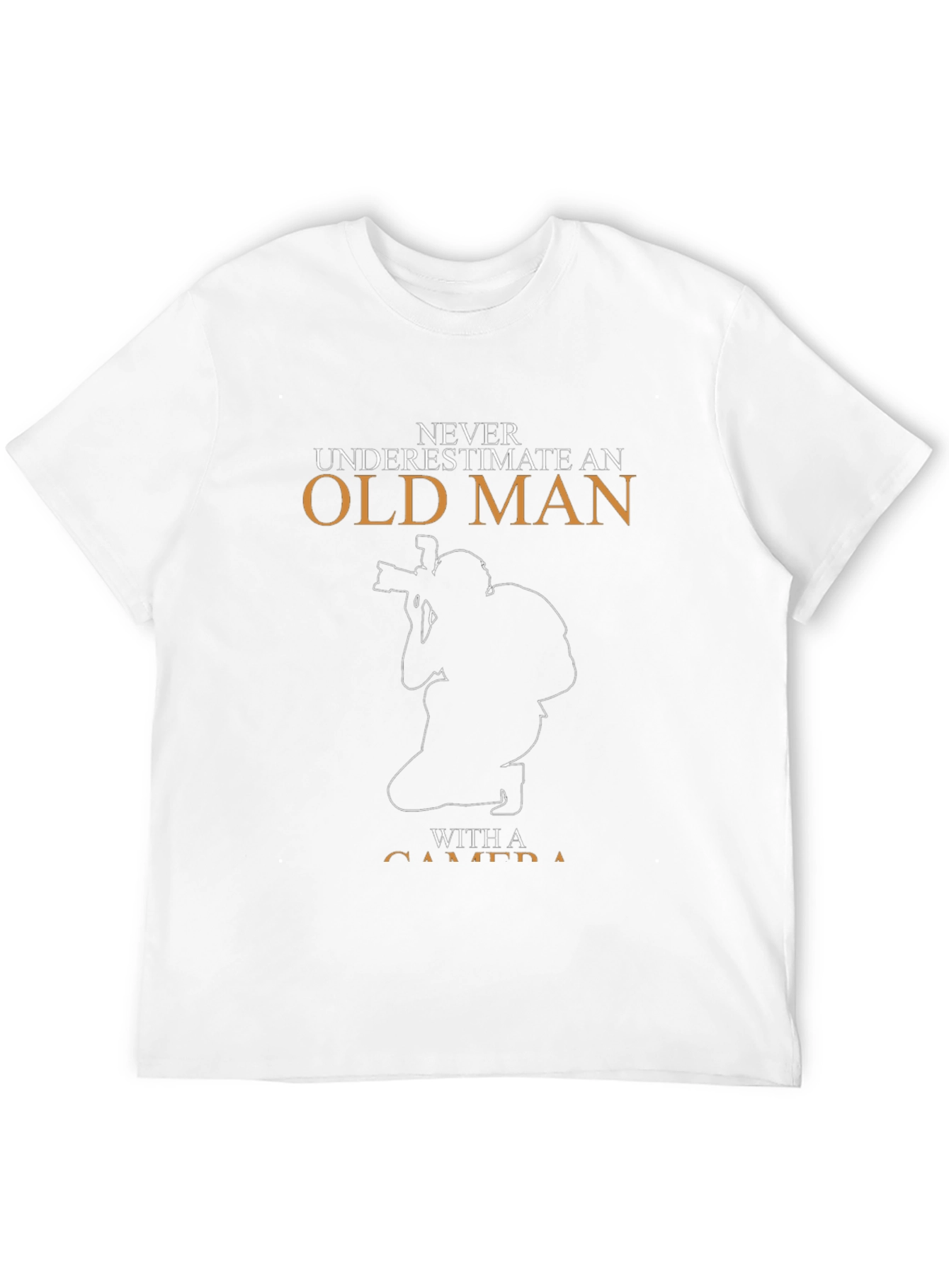 Never Underestimate Old Man with Camera T-Shirt