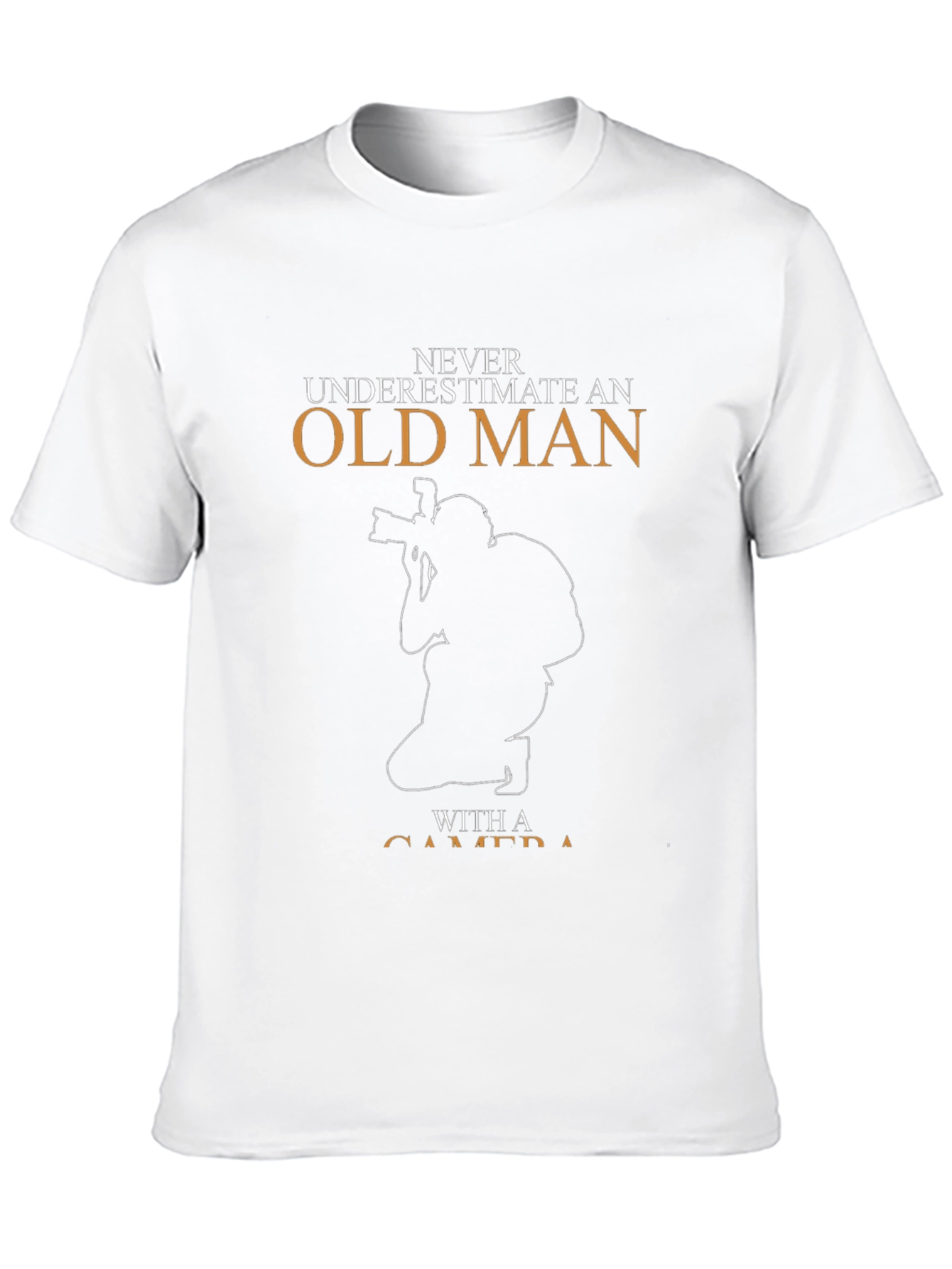 Never Underestimate Old Man with Camera T-Shirt