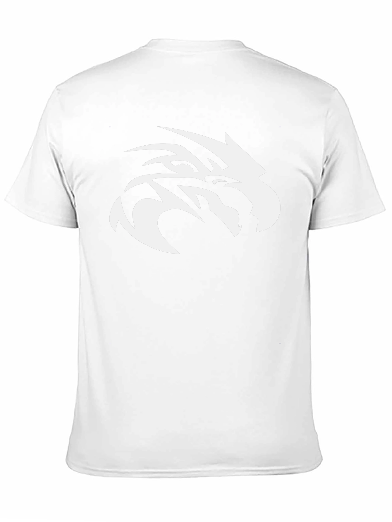 Black T-Shirt with White Eagle Head Graphic