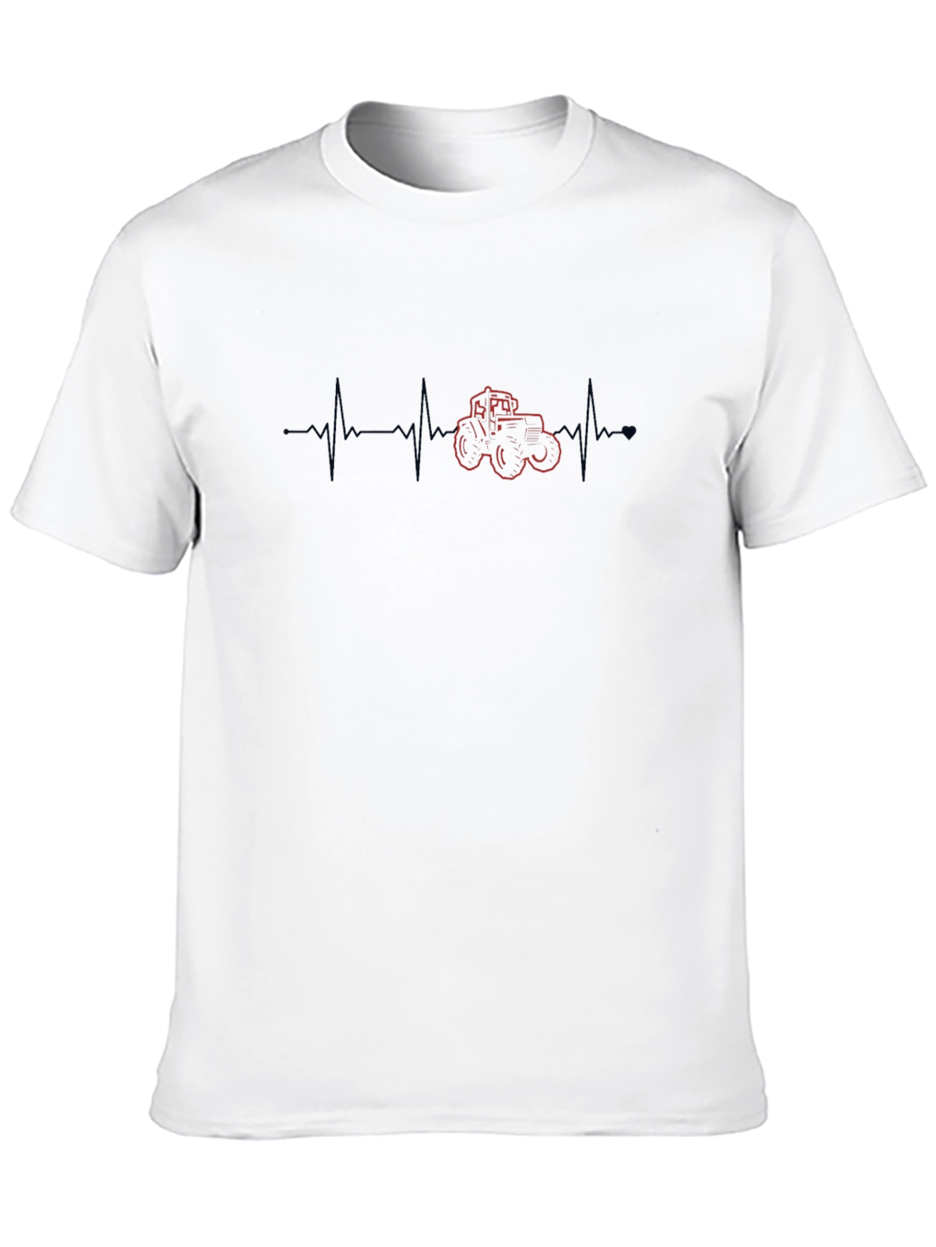 Tractor Heartbeat Graphic Tee - Black