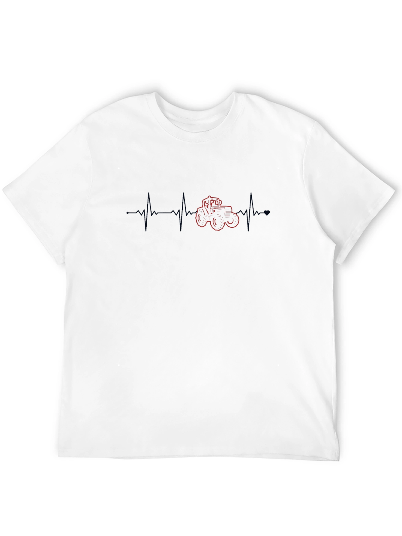 Tractor Heartbeat Graphic Tee - Black