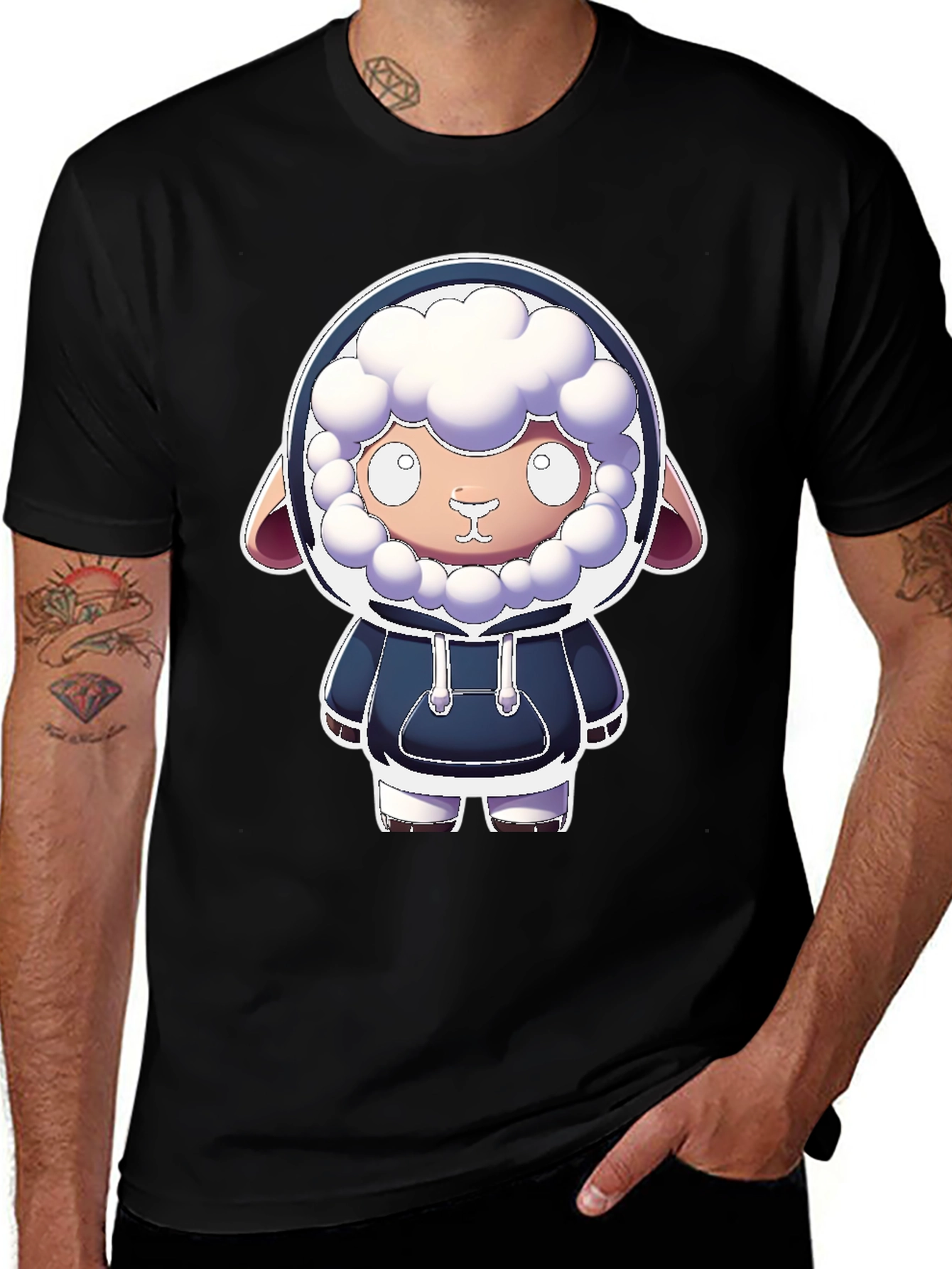 Cute Cartoon Sheep Hoodie T-Shirt