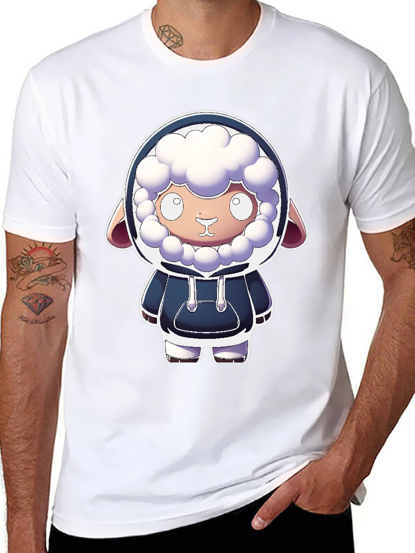 Cute Cartoon Sheep Hoodie T-Shirt