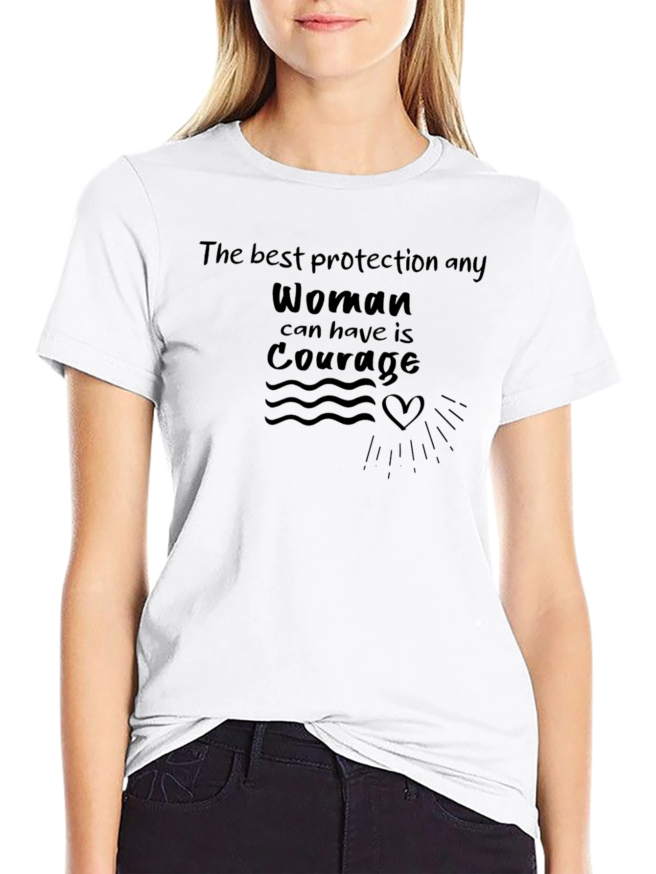 Courage Womens Protection T-Shirt - Black