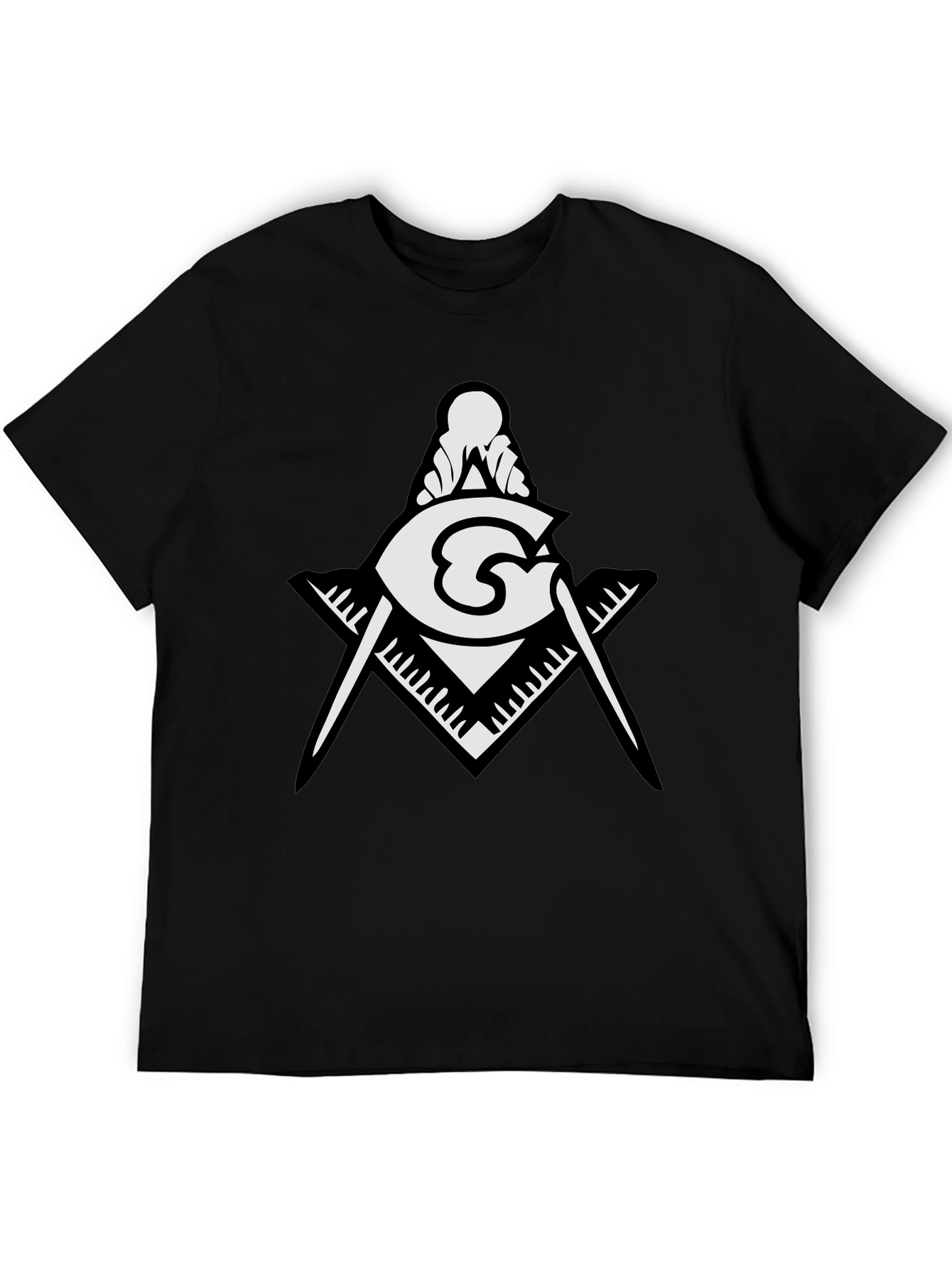 Masonic Compass & Square Graphic T-Shirt