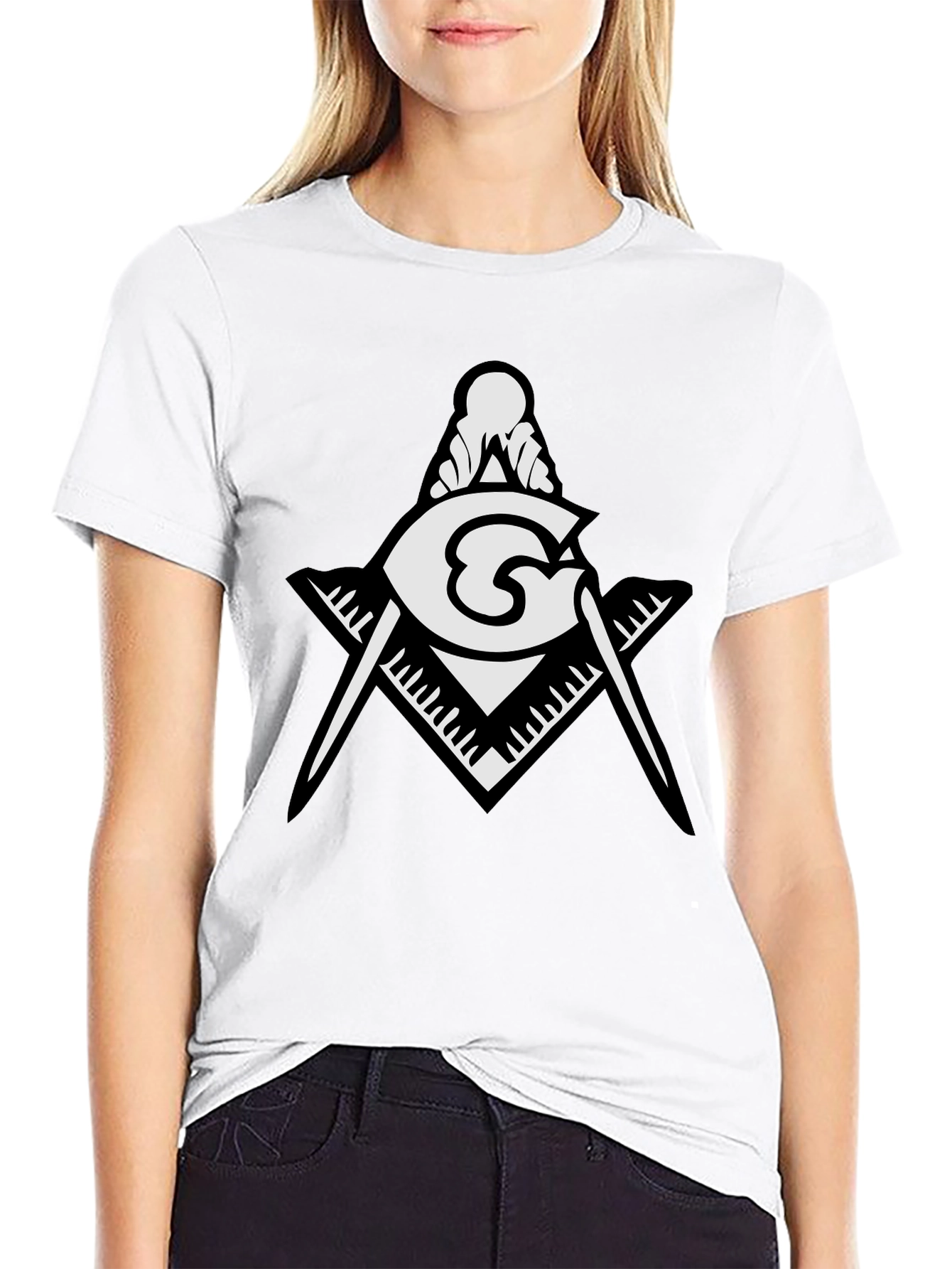 Masonic Compass & Square Graphic T-Shirt