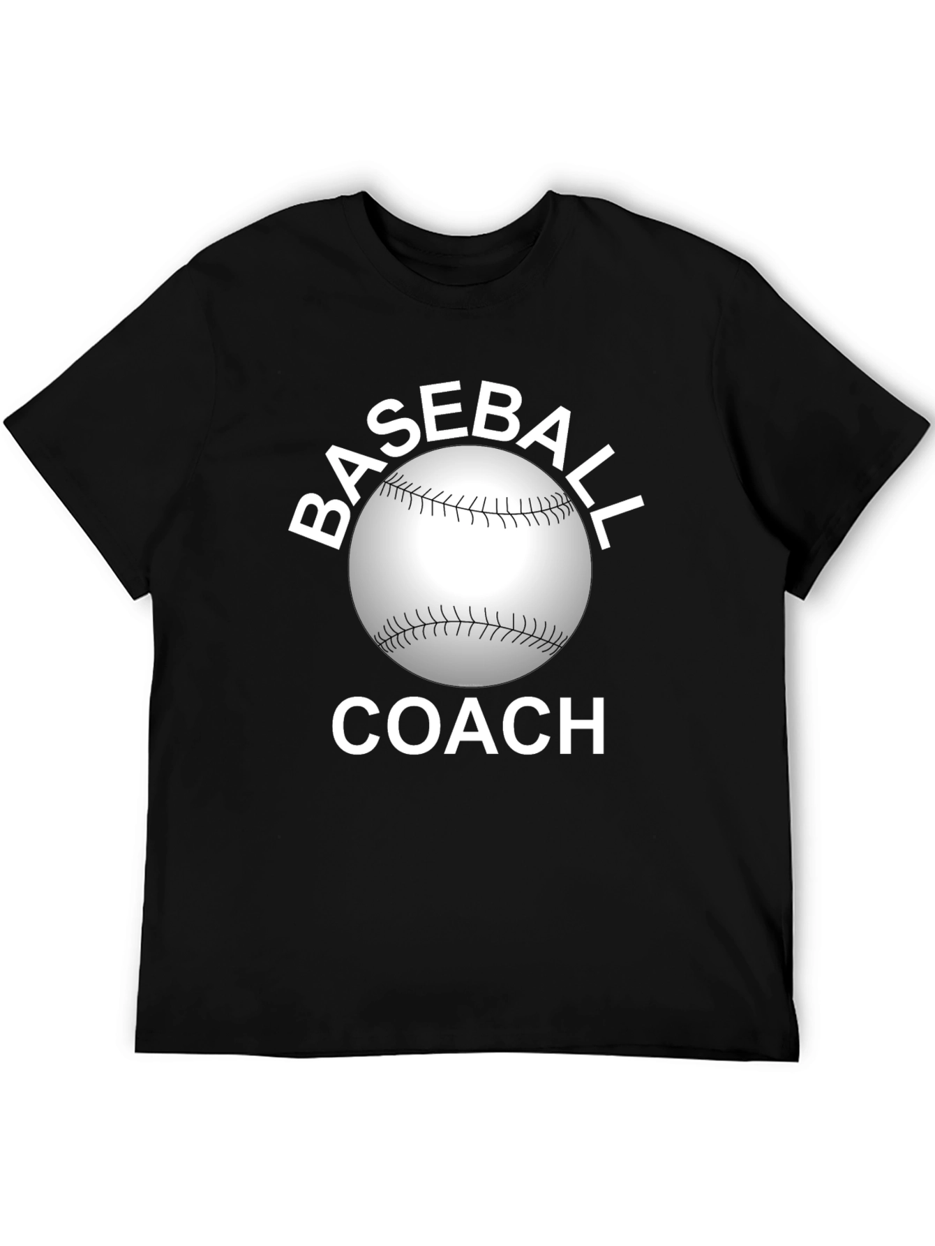 Baseball Coach T-Shirt - Black Graphic Tee