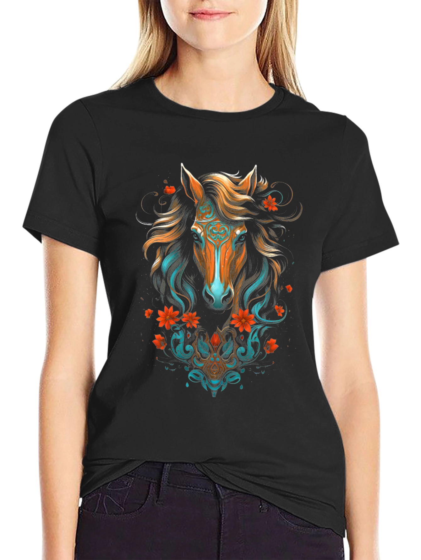 Horse Graphic T-Shirt - Unique Animal Print