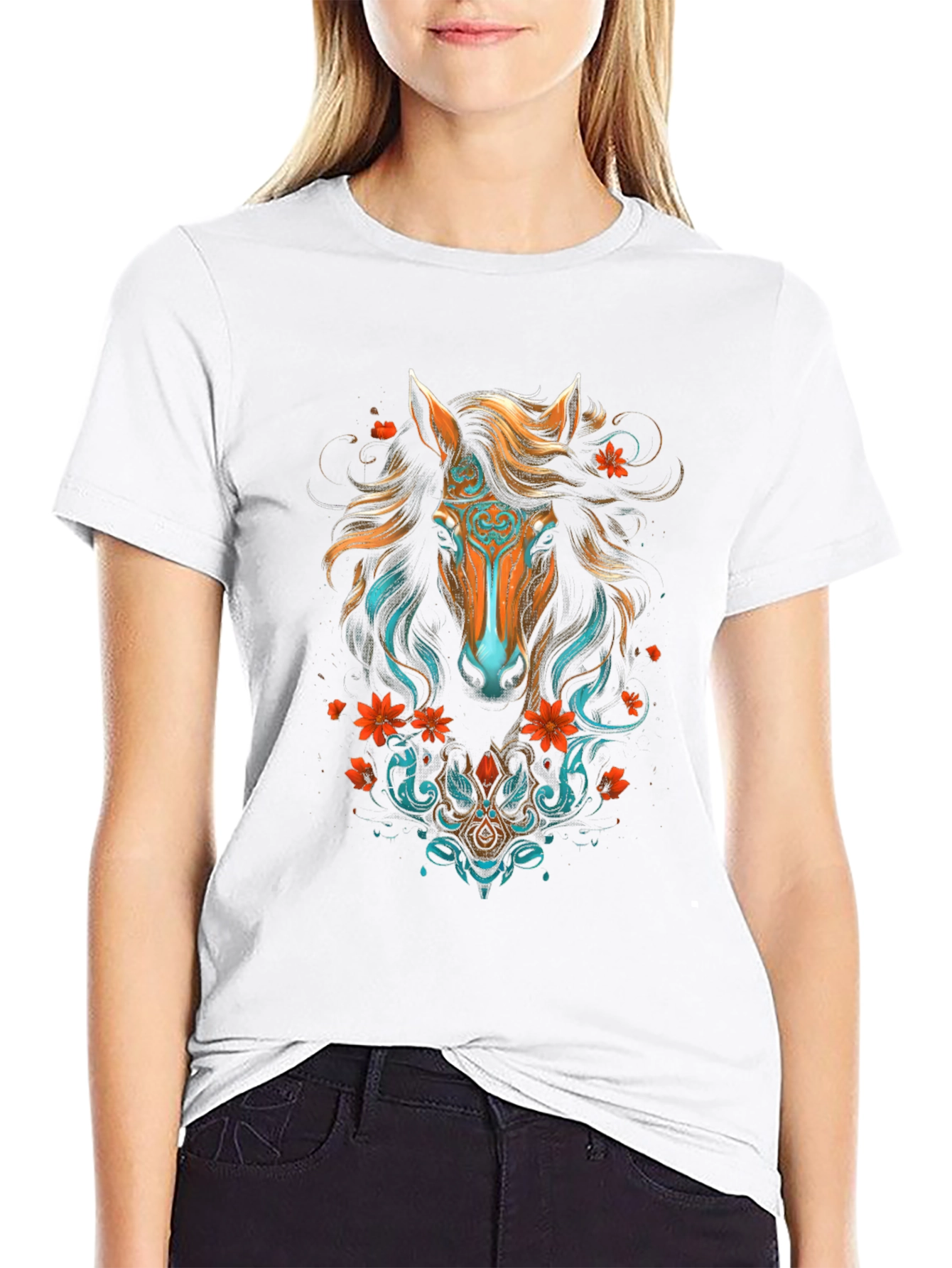 Horse Graphic T-Shirt - Unique Animal Print