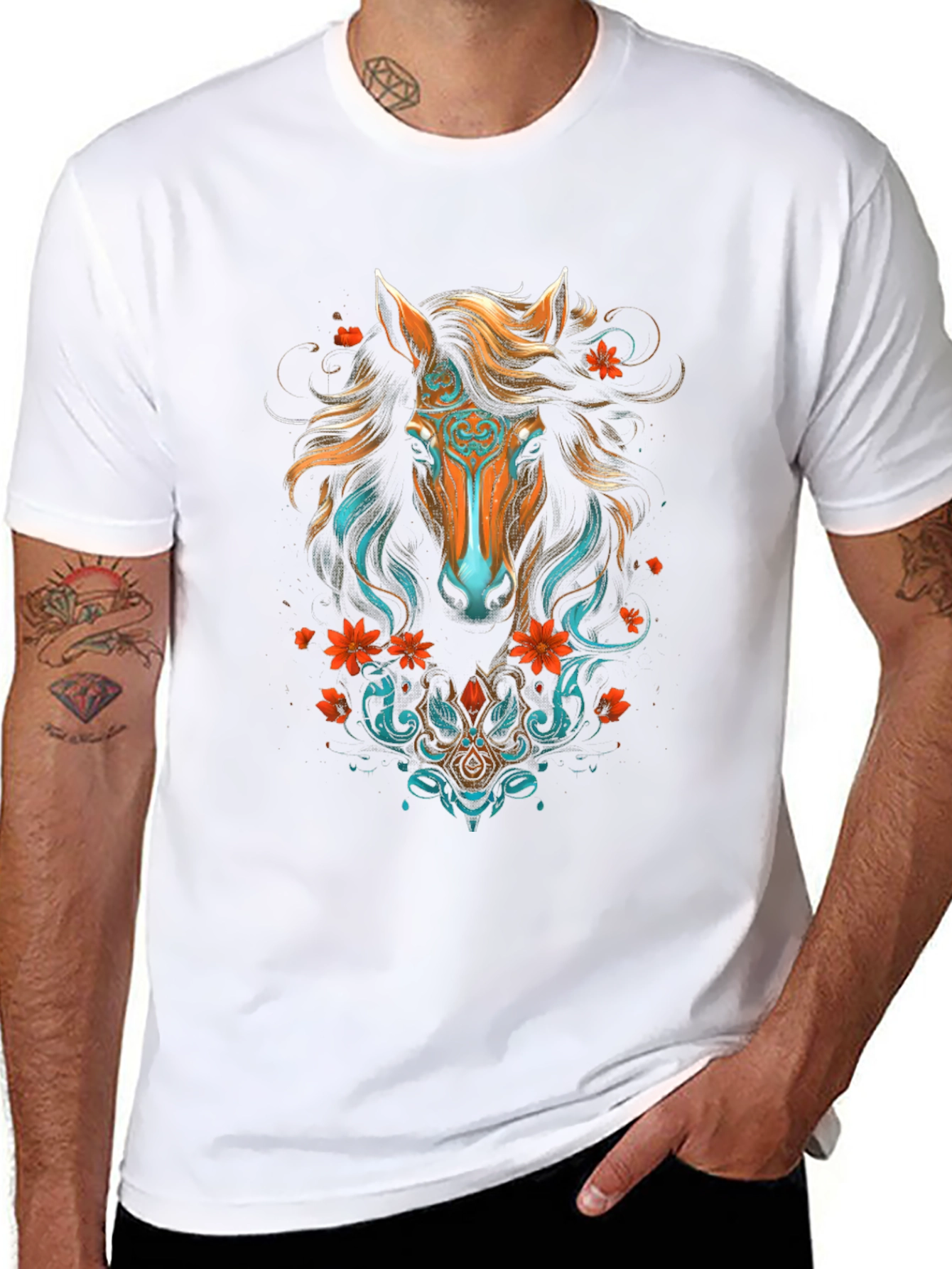 Horse Graphic T-Shirt - Unique Animal Print