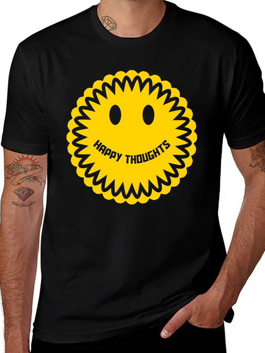 Happy Thoughts Smiley Face Graphic Tee