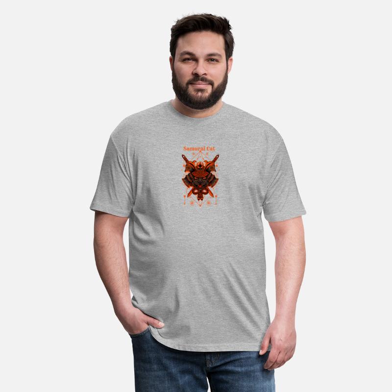 Orange and Black Illustration Samurai Cat