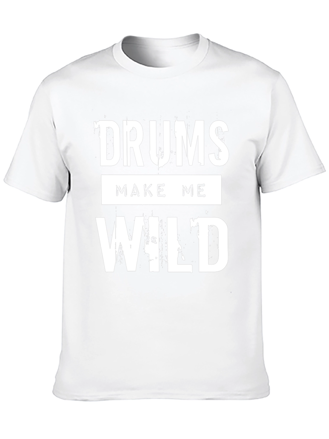 Drums Make Me Wild Black Graphic T-Shirt