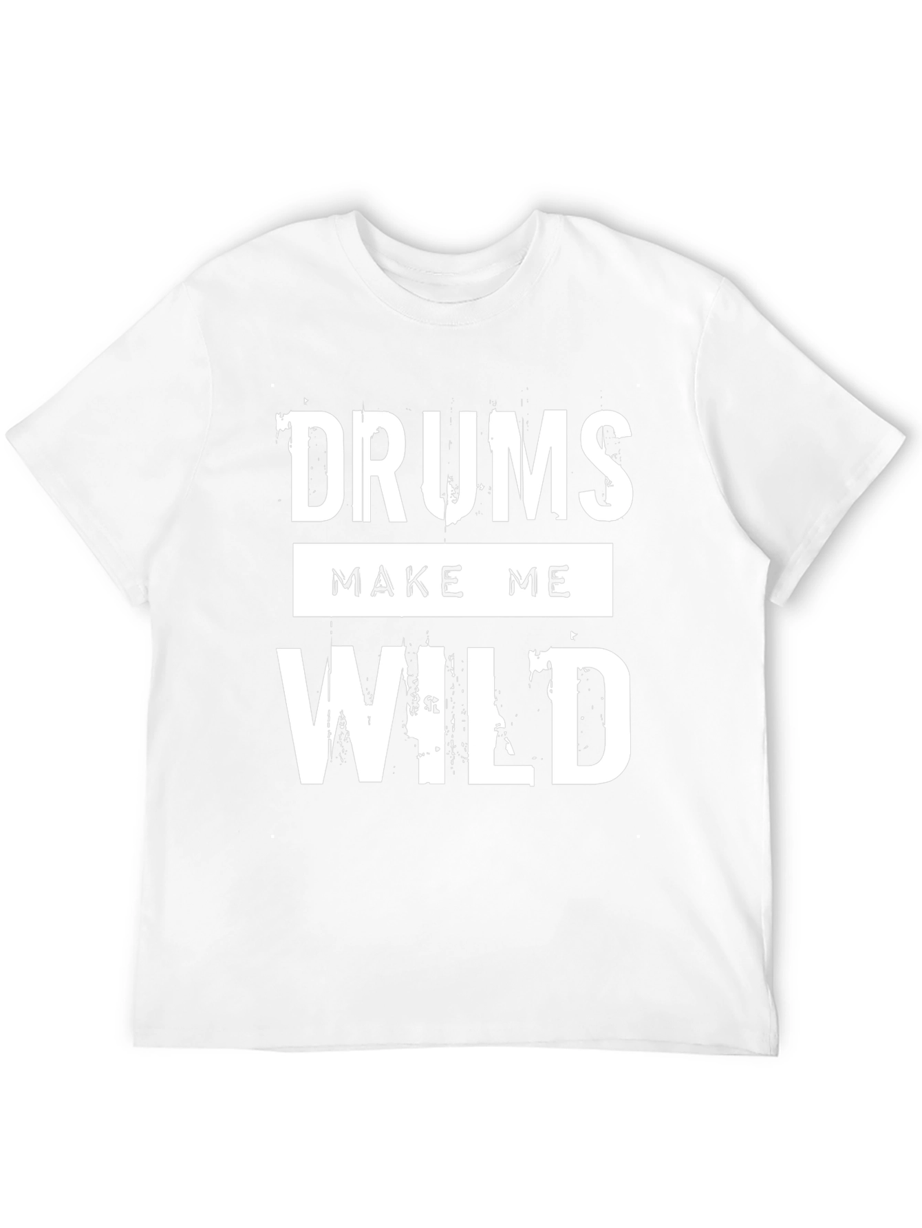 Drums Make Me Wild Black Graphic T-Shirt