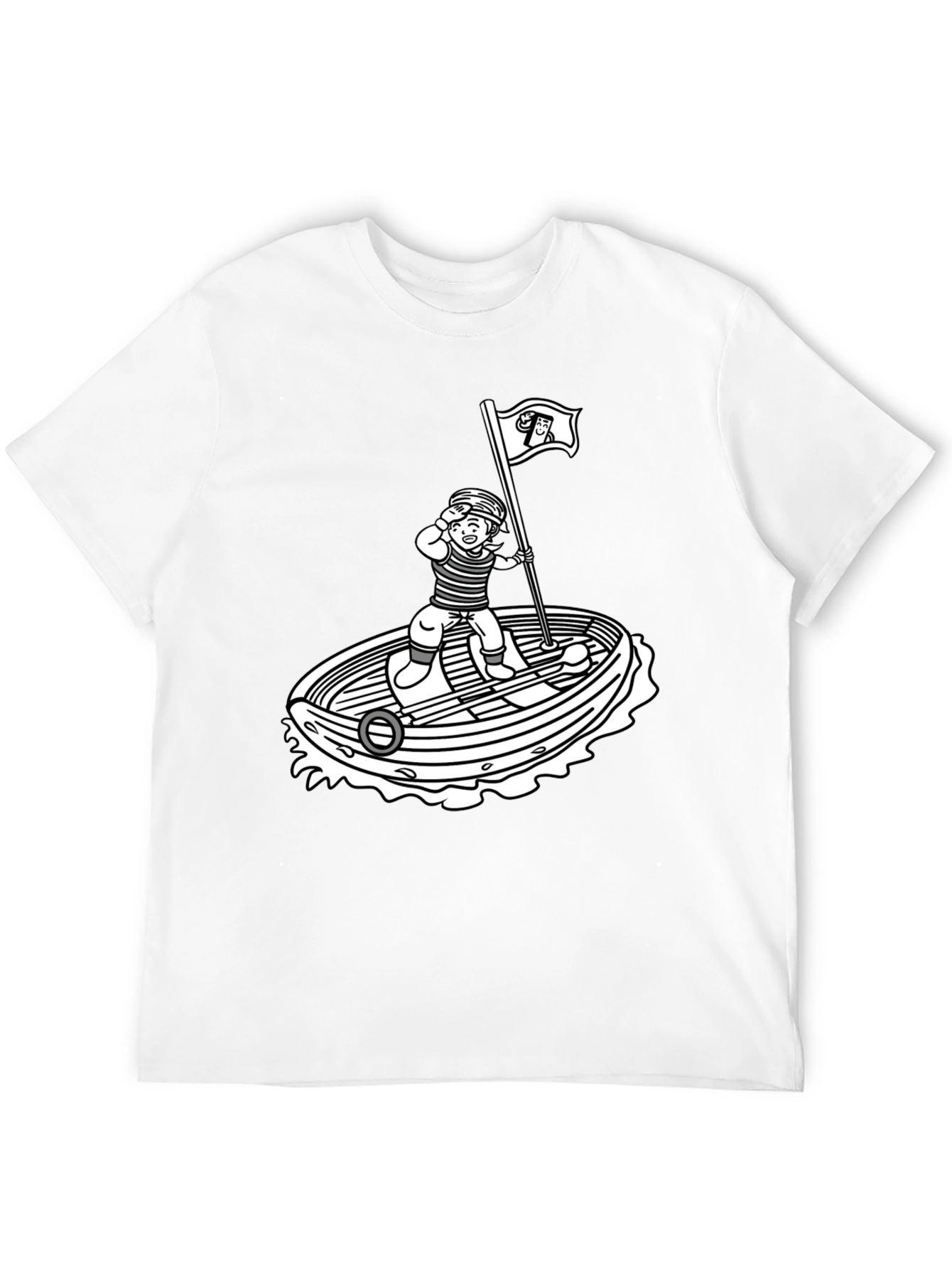 Nautical Cartoon Graphic T-Shirt