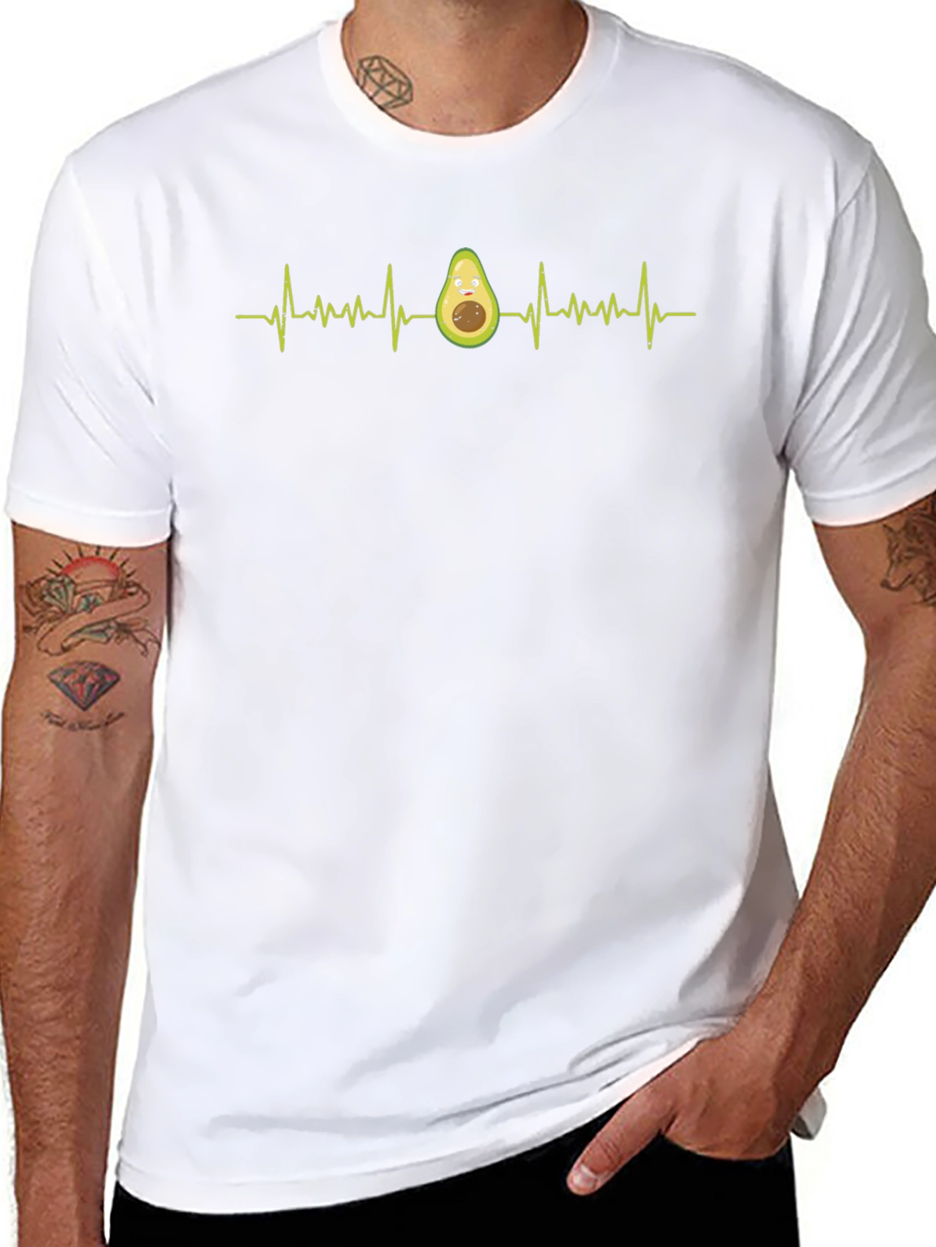 Avocado Heartbeat T-Shirt - Funny Graphic Tee