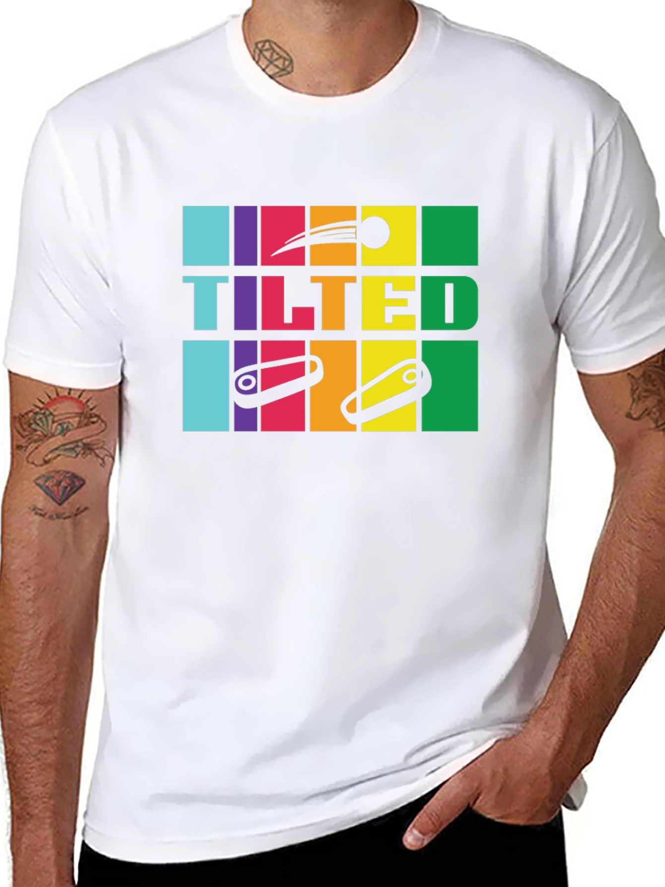Tilted Pinball Black T-Shirt