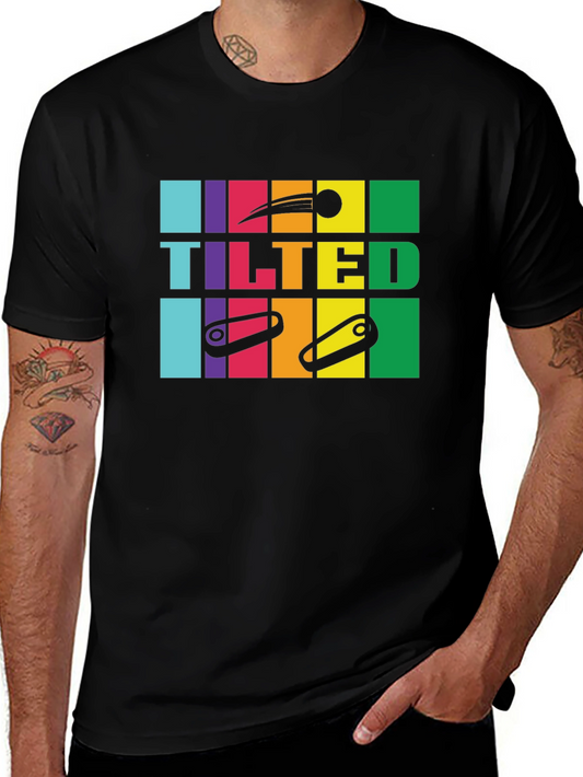 Tilted Pinball Black T-Shirt