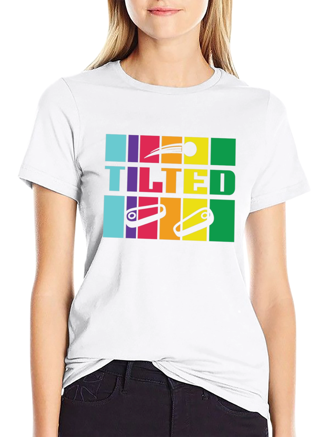 Tilted Pinball Black T-Shirt