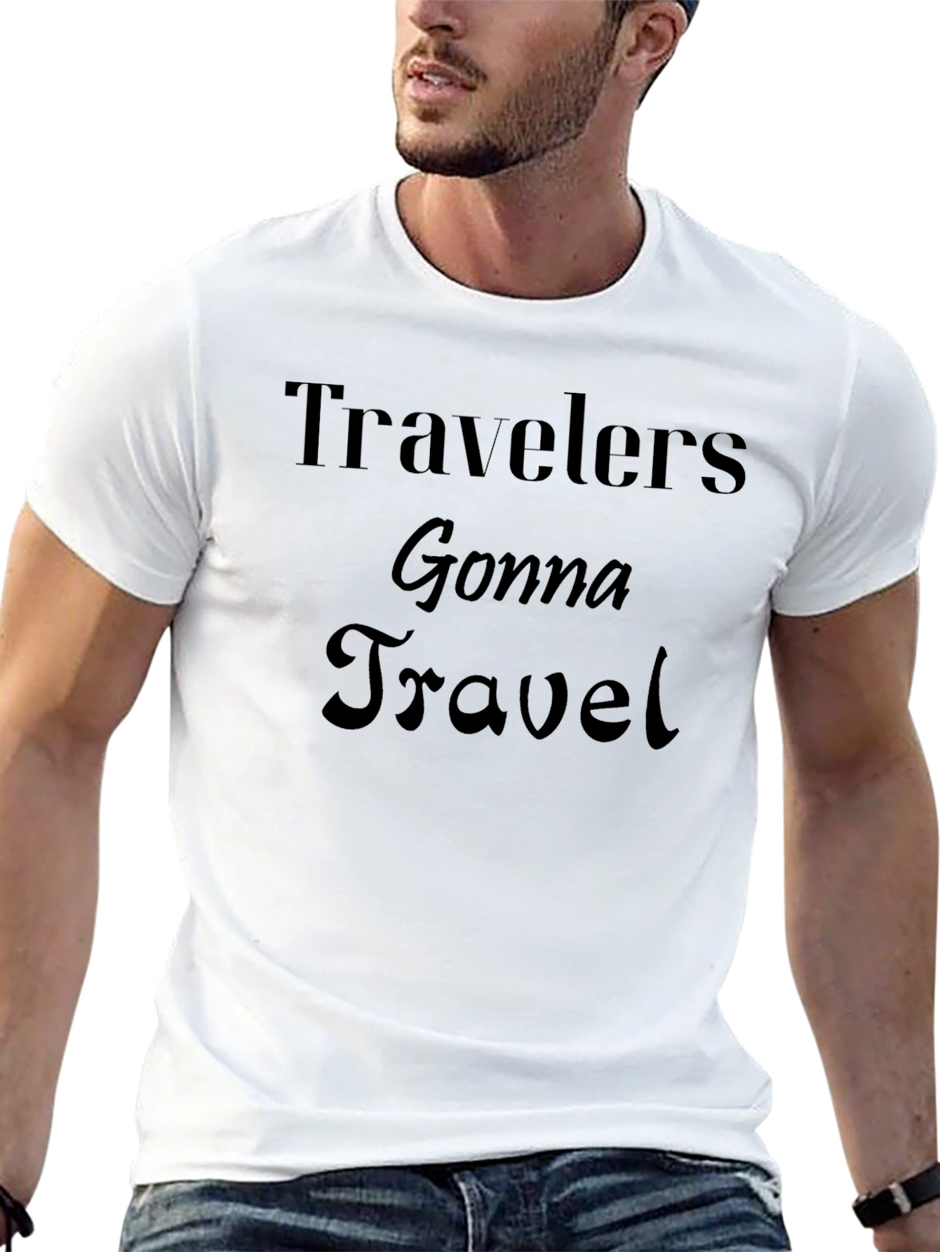 Travelers Gonna Travel Black Graphic T-Shirt