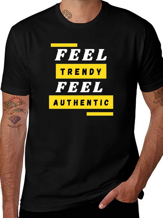 Trendy Feel Authentic Graphic Tee - Black