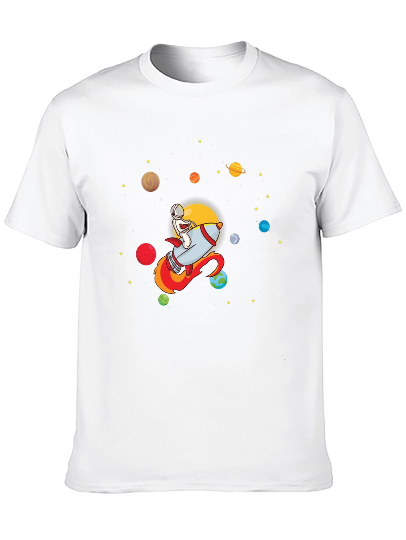 Astronaut Rocket T-Shirt - Galaxy Graphic Tee