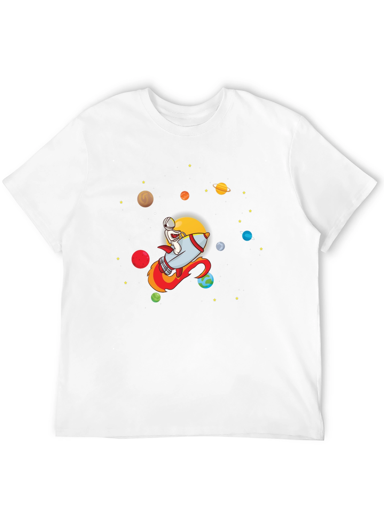 Astronaut Rocket T-Shirt - Galaxy Graphic Tee