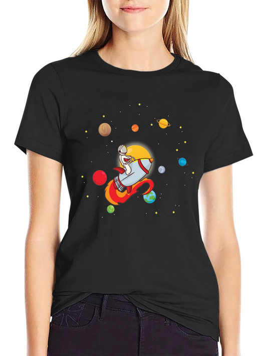 Astronaut Rocket T-Shirt - Galaxy Graphic Tee