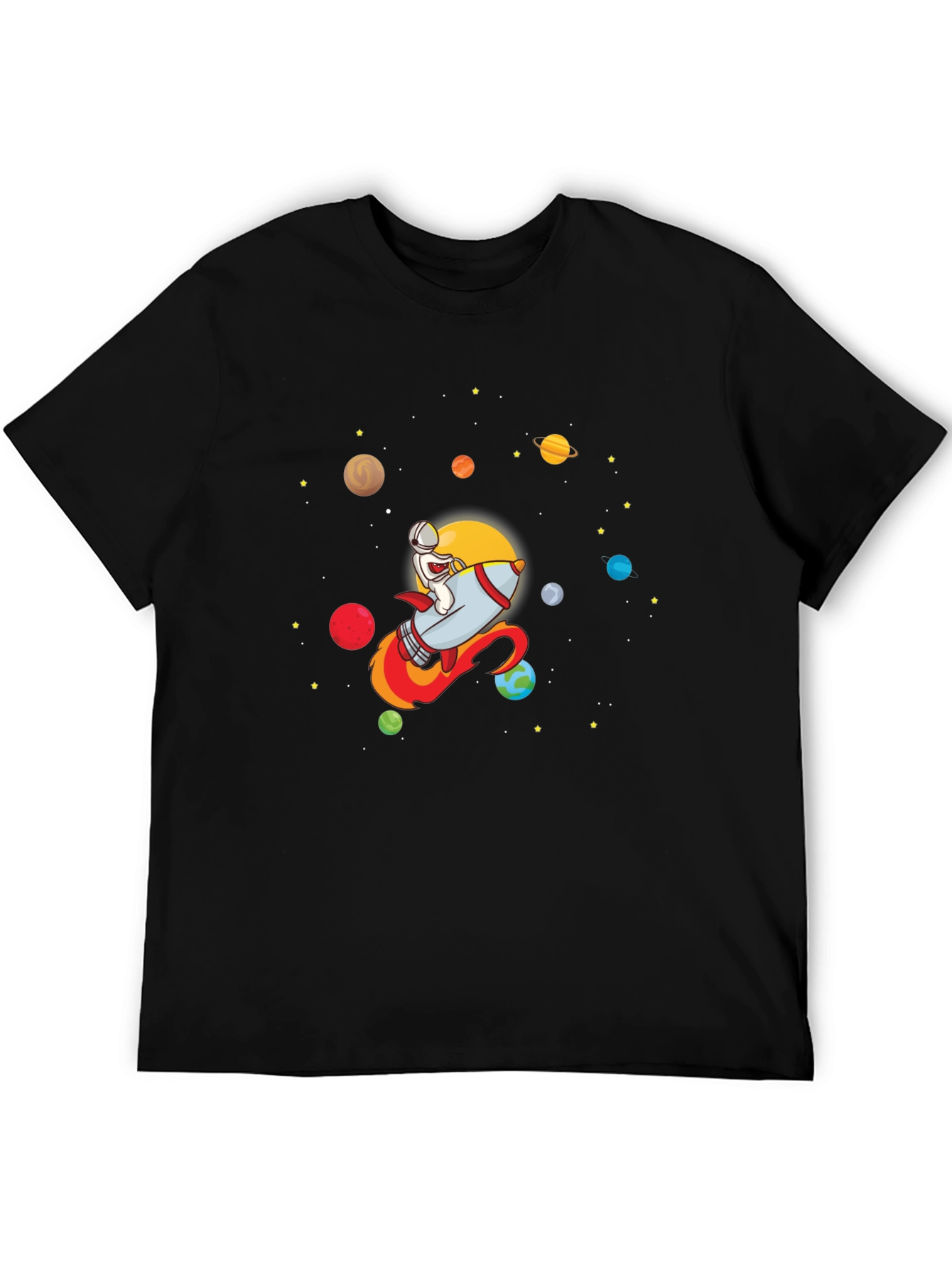 Astronaut Rocket T-Shirt - Galaxy Graphic Tee