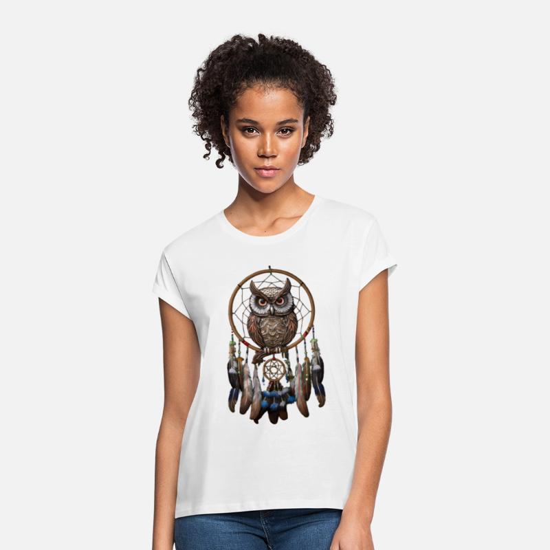 Owl Dream Catcher Bird Feathers for a Esotericist