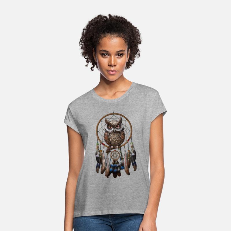 Owl Dream Catcher Bird Feathers for a Esotericist