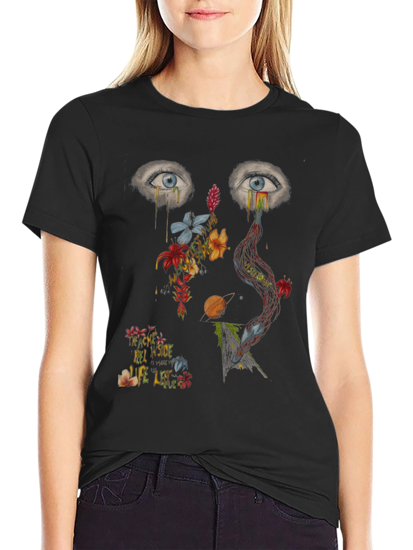 Artistic Graphic Print Mens T-Shirt