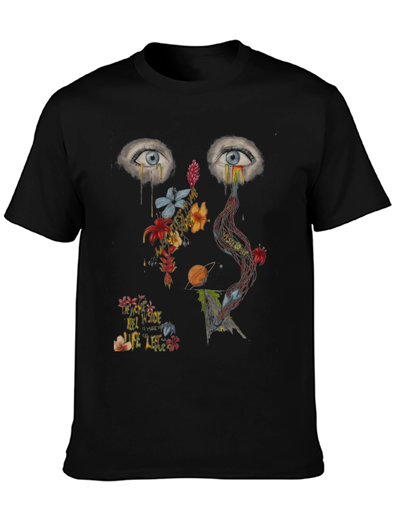 Artistic Graphic Print Mens T-Shirt