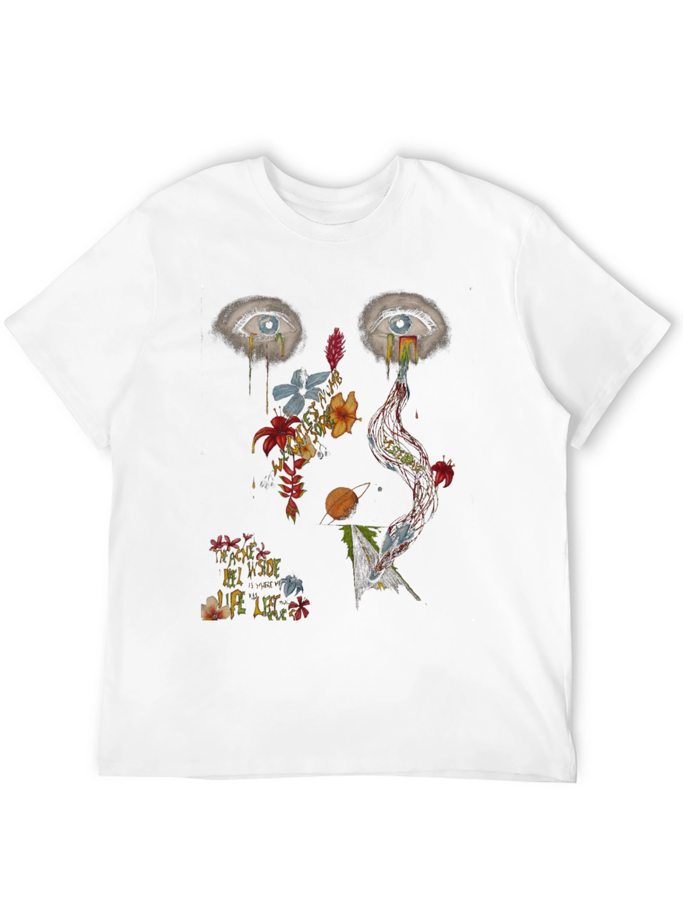 Artistic Graphic Print Mens T-Shirt