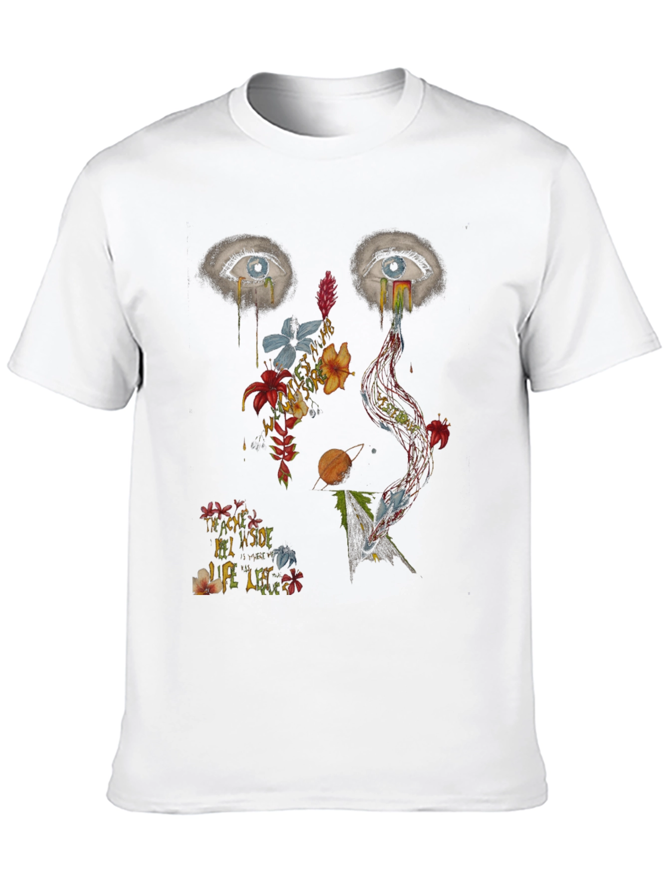 Artistic Graphic Print Mens T-Shirt