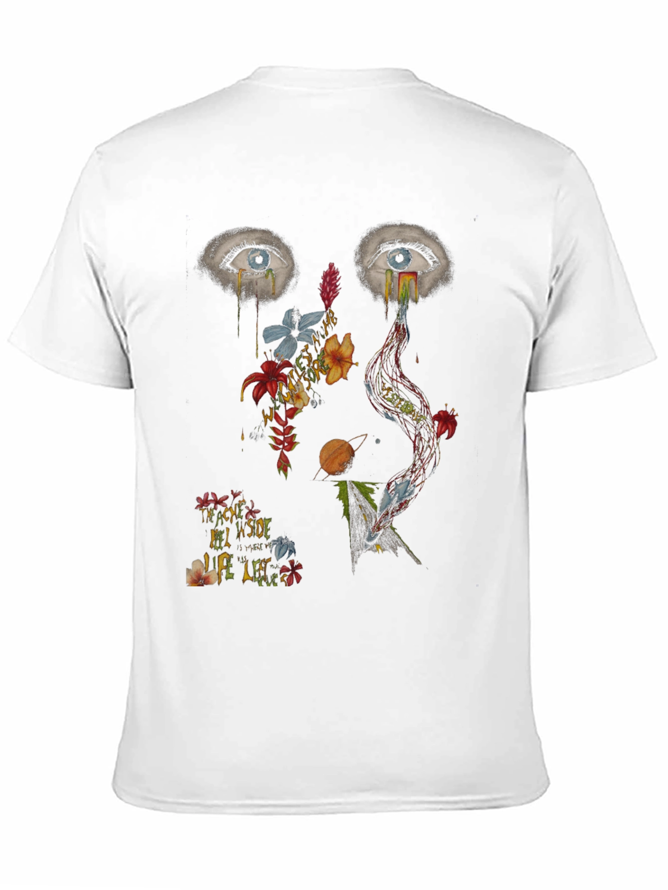 Artistic Graphic Print Mens T-Shirt