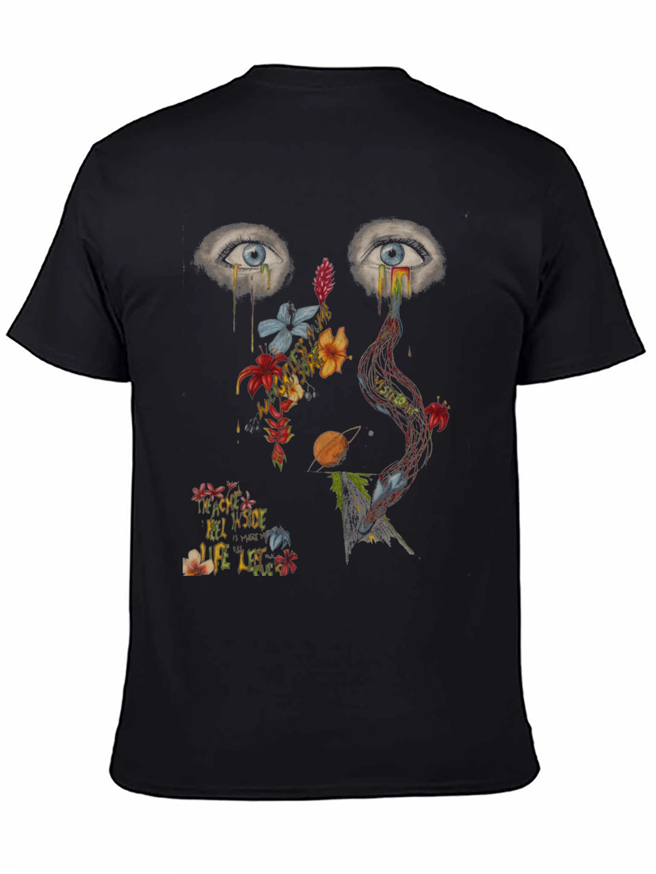 Artistic Graphic Print Mens T-Shirt