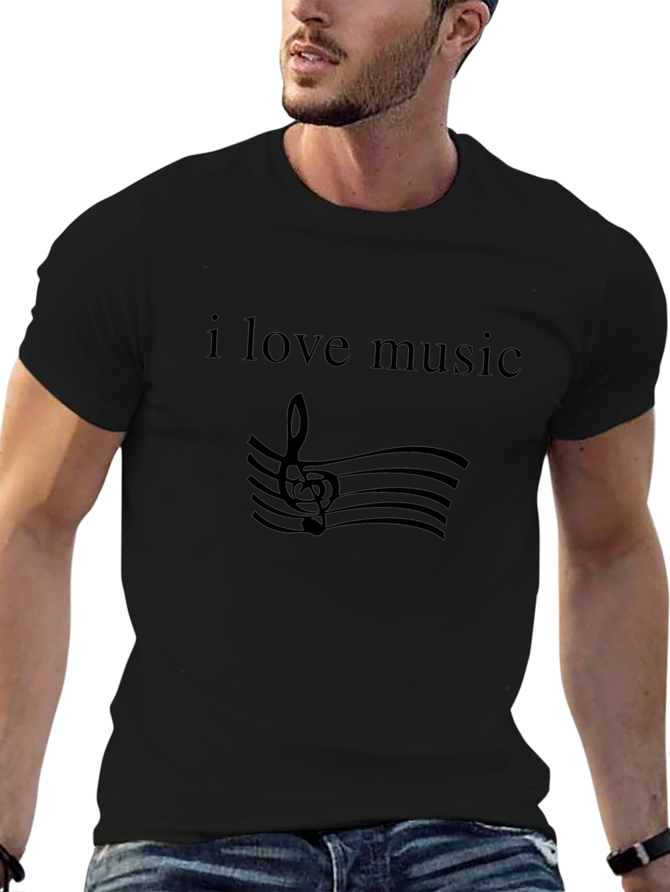 I Love Music T-Shirt - Stylish Graphic Tee