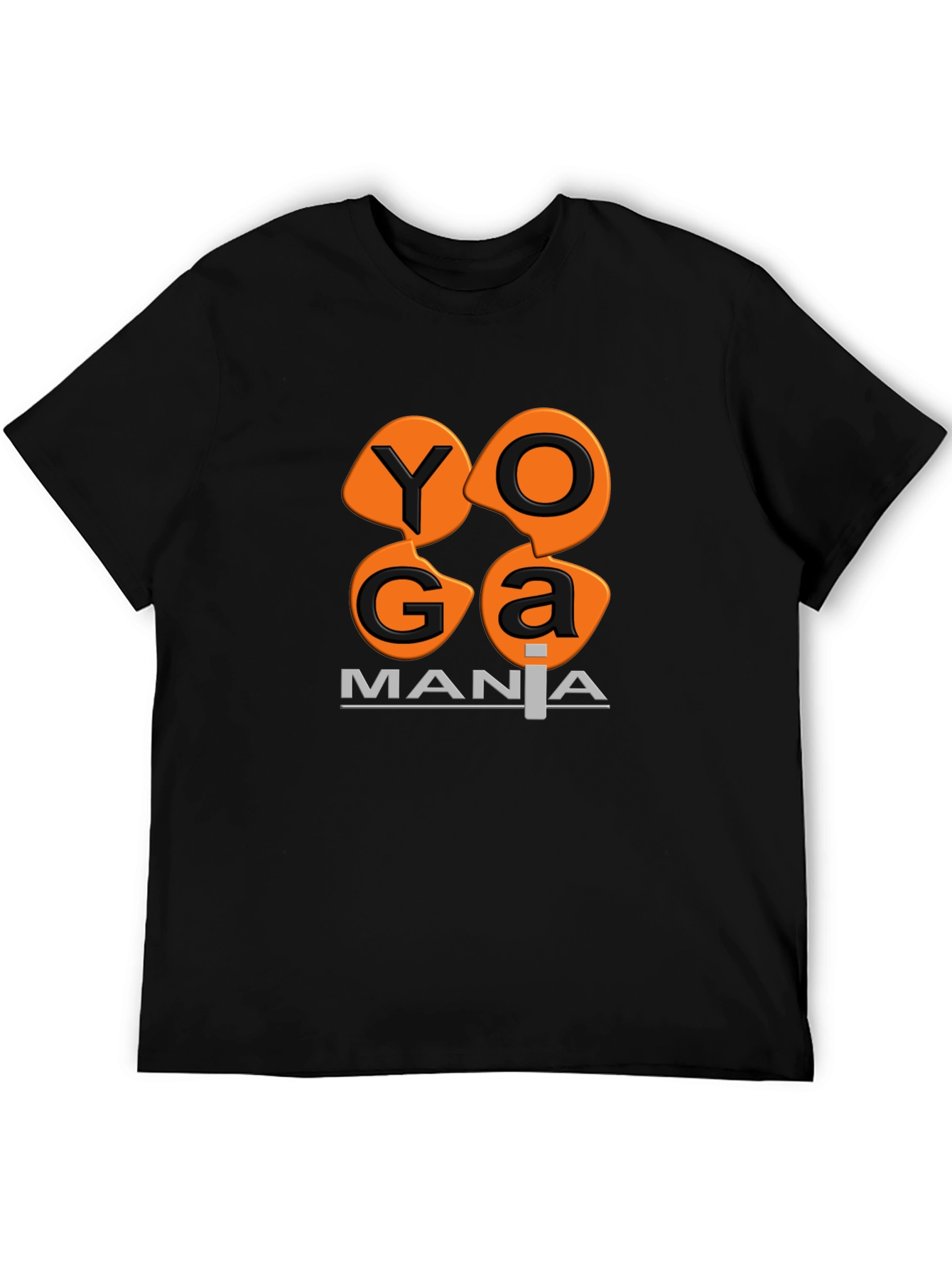 Yoga Mania T-Shirt - Black Cotton Tee