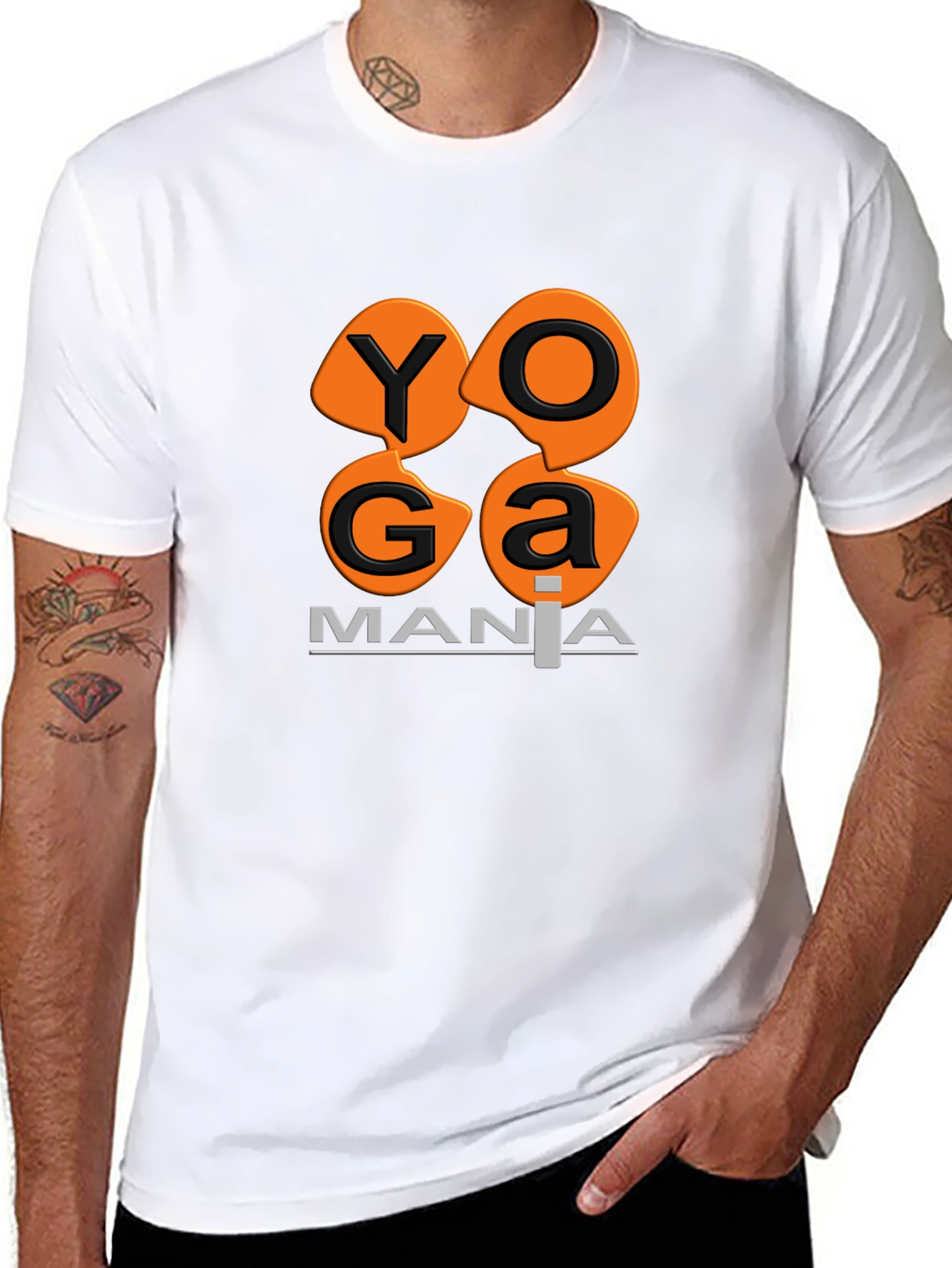 Yoga Mania T-Shirt - Black Cotton Tee