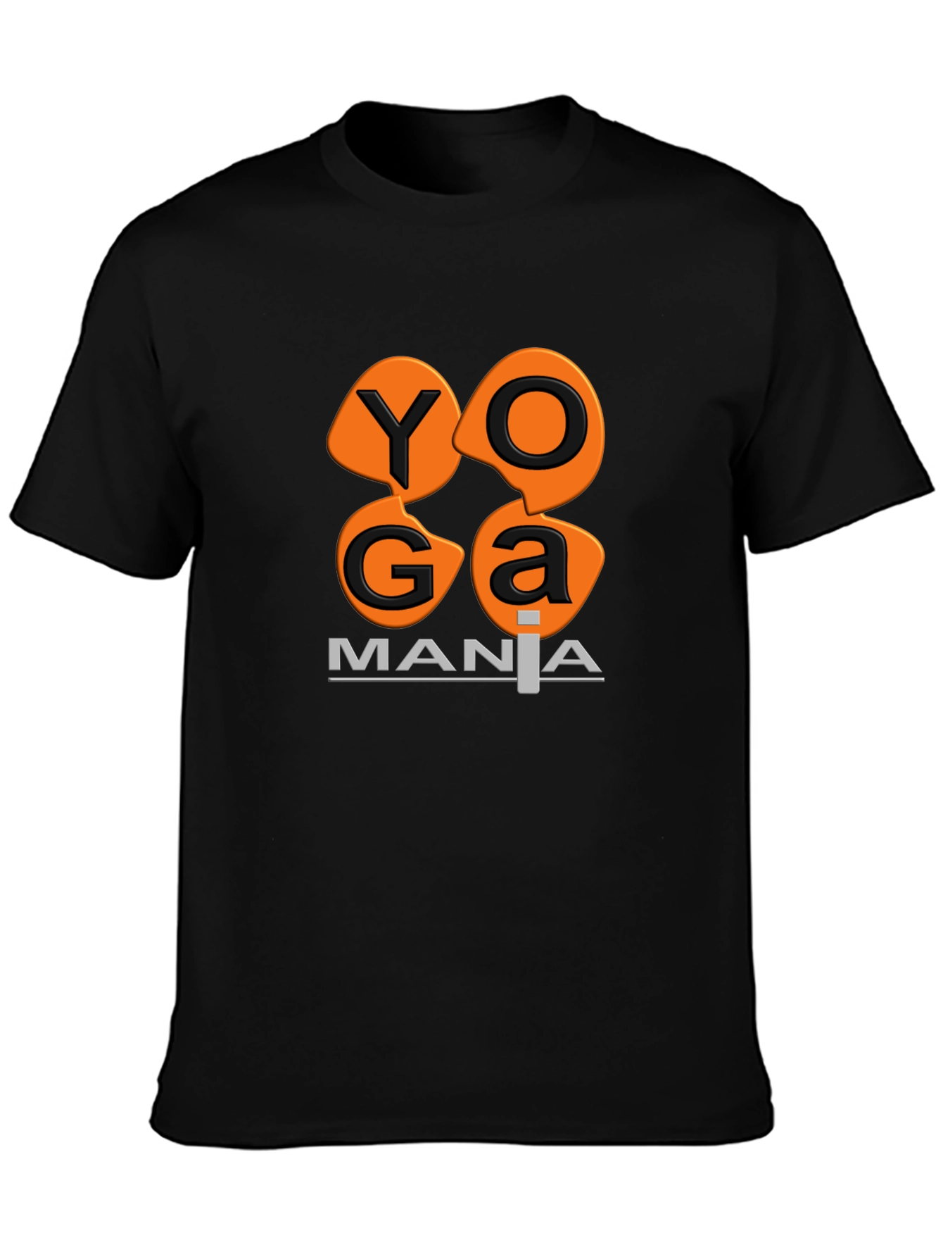 Yoga Mania T-Shirt - Black Cotton Tee