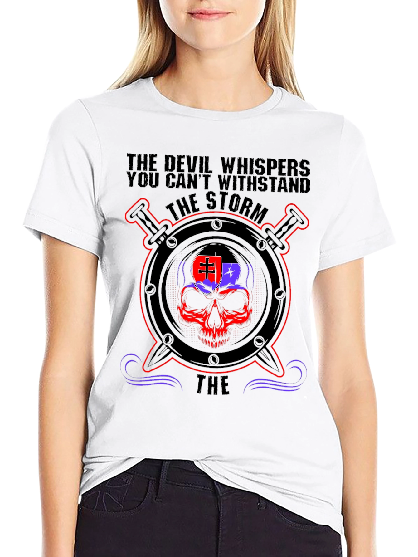Devil Whispers Skull Storm T-Shirt