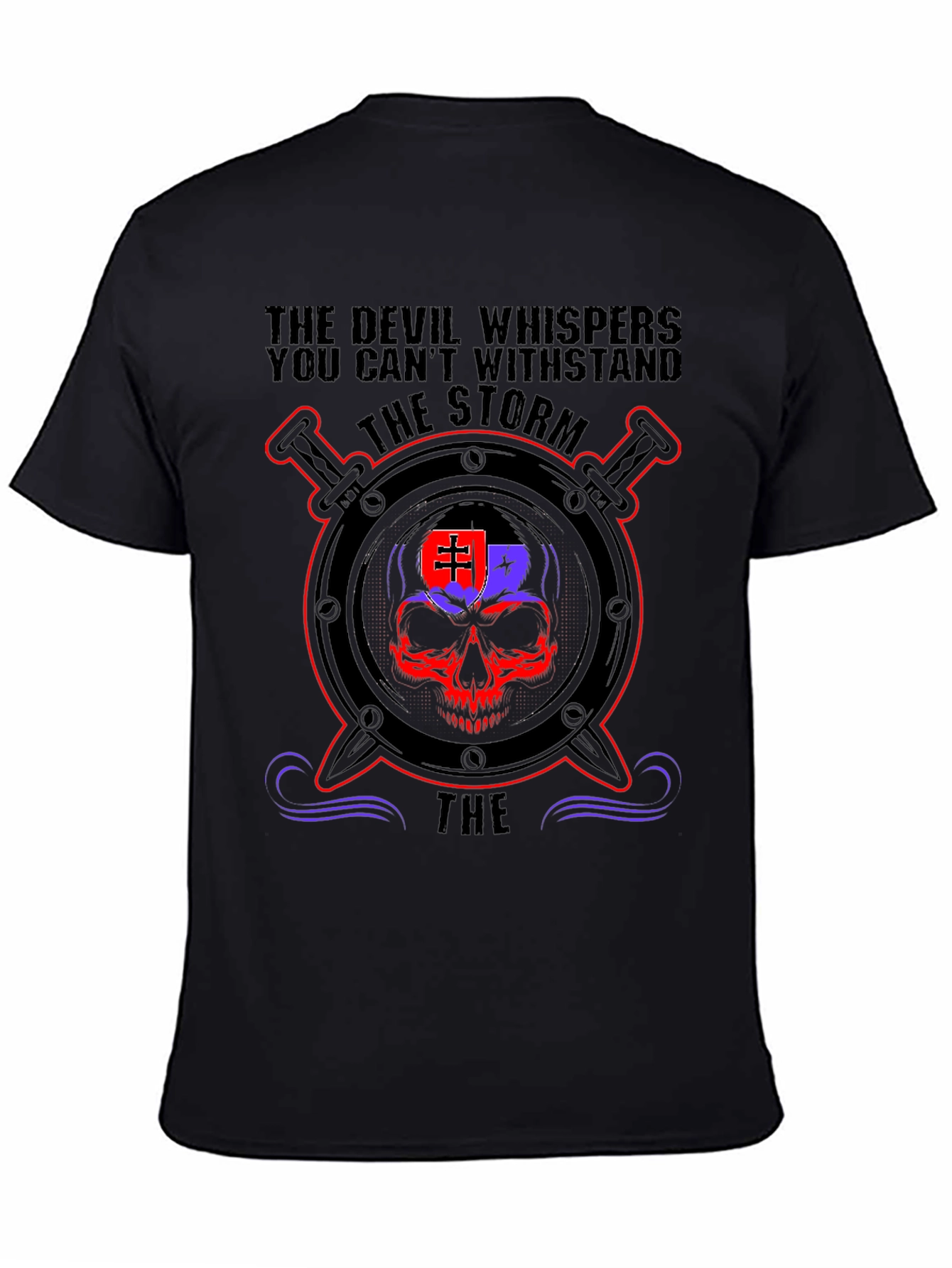 Devil Whispers Skull Storm T-Shirt