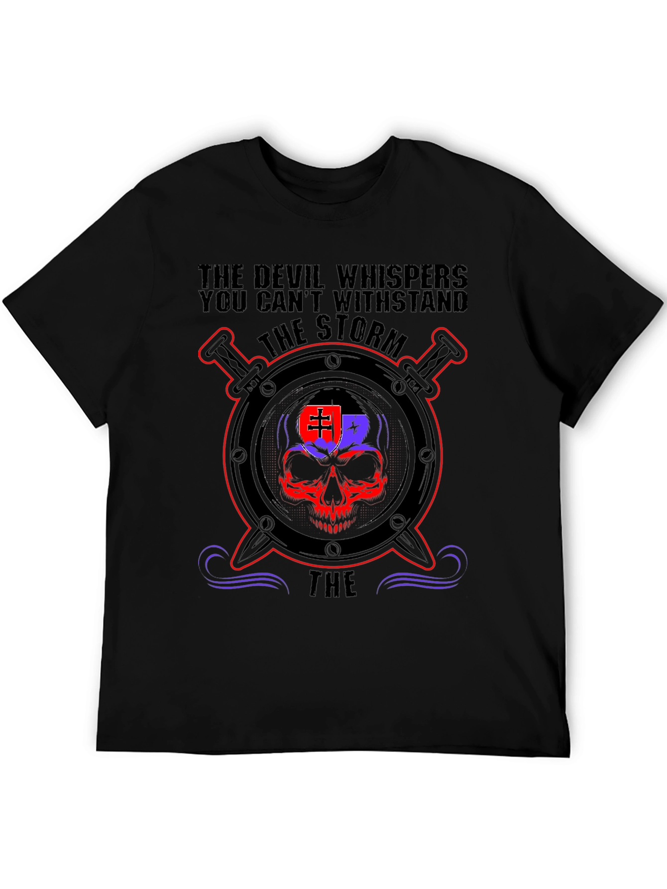 Devil Whispers Skull Storm T-Shirt