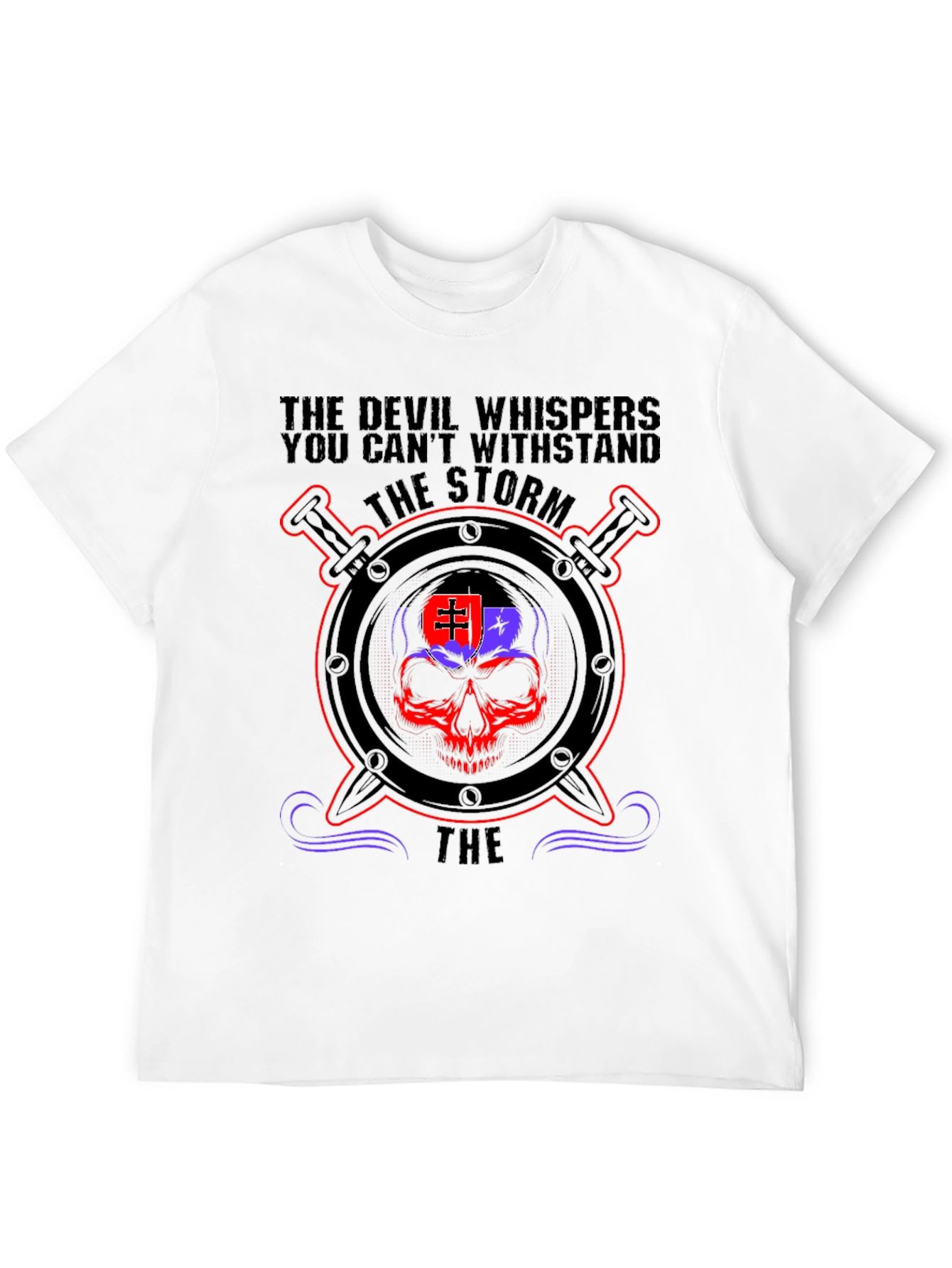 Devil Whispers Skull Storm T-Shirt