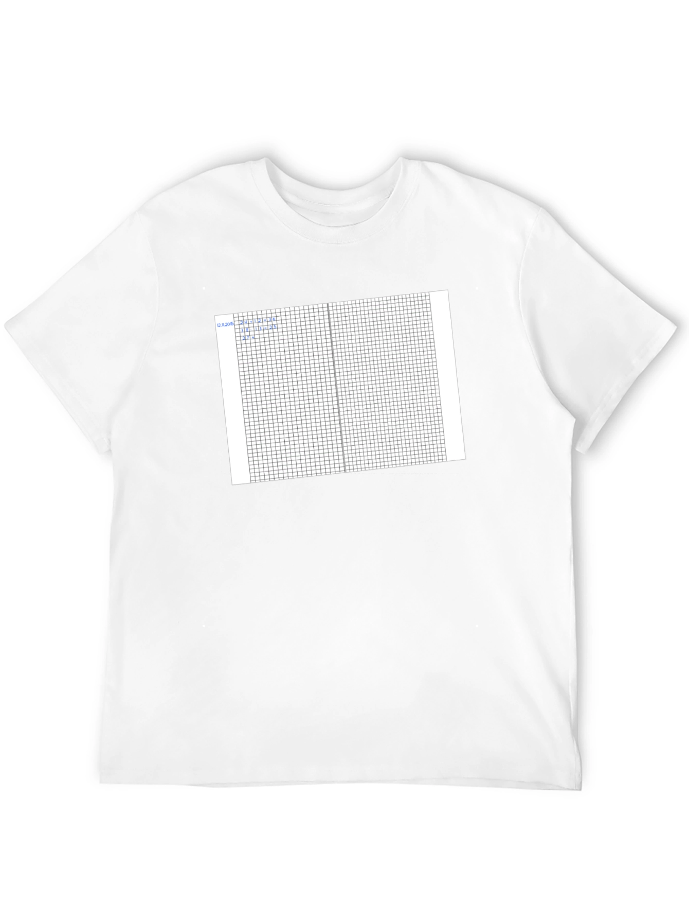 Grid Design Black Cotton T-Shirt