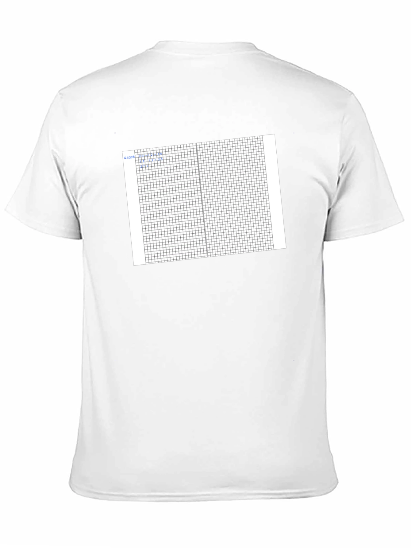 Grid Design Black Cotton T-Shirt