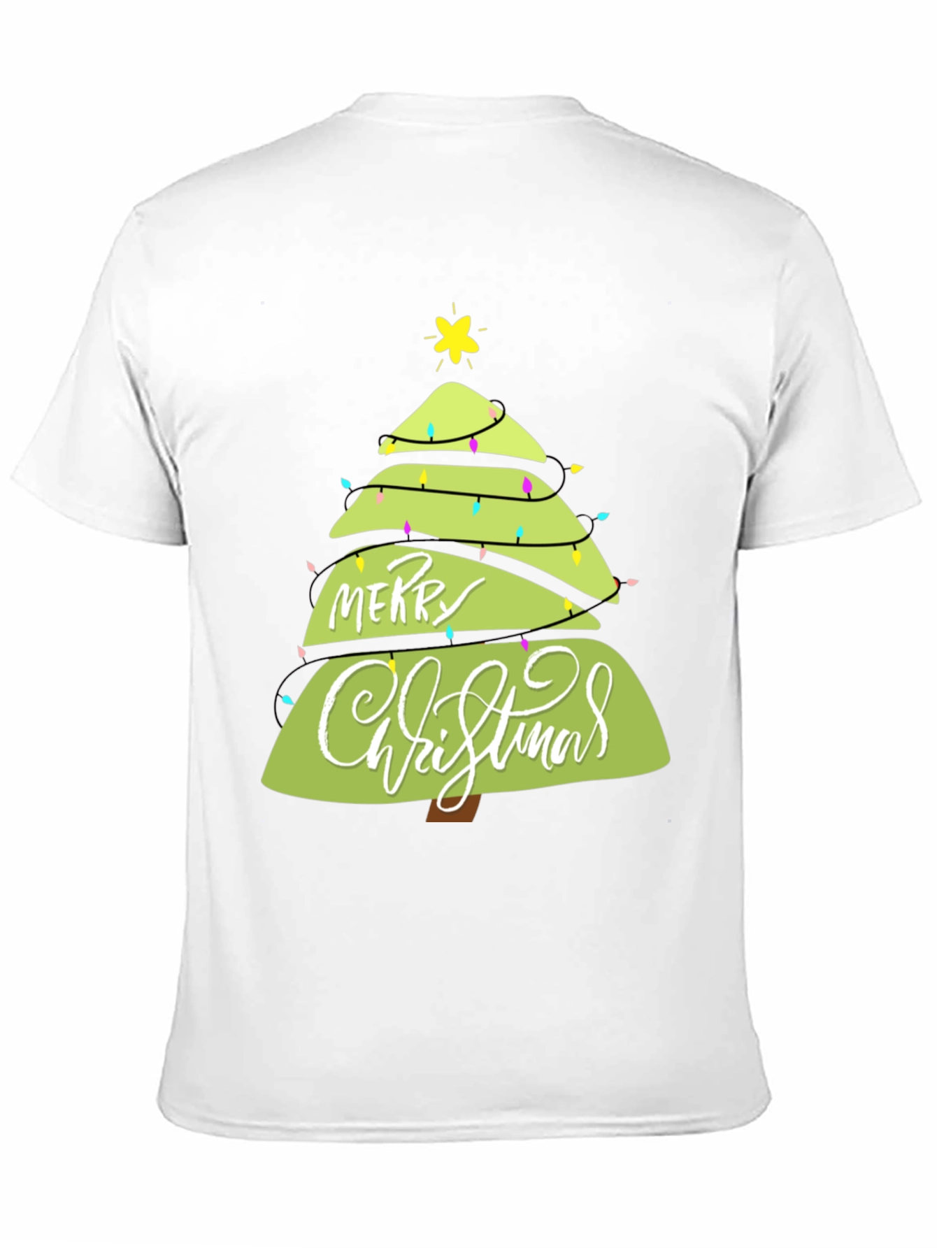 Merry Christmas Tree Graphic T-Shirt